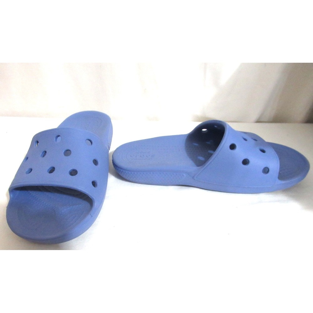 Crocs Unisex Men's Size 6 Women's Size 8 Purple Rubber Slip On Slides Sandals